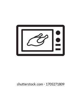 microwave icon vector symbol template