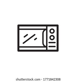 plantilla de símbolo de vector de icono de microondas