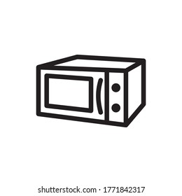 plantilla de símbolo de vector de icono de microondas