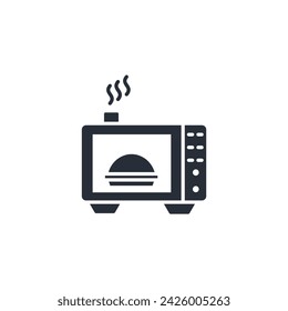 microwave icon. vector.Editable stroke.linear style sign for use web design,logo.Symbol illustration.