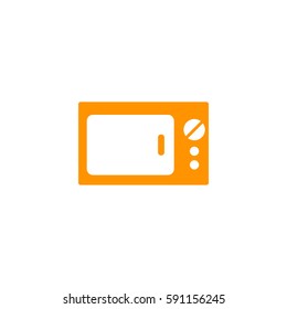 microwave icon vector.Orange icon
