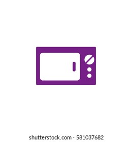 Microwave Icon. Violet icon