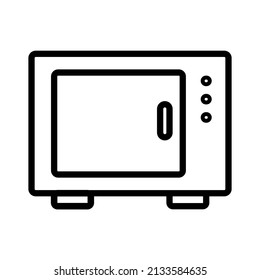Microwave icon for web design. Simple line art vector design illustrations.