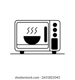 ícone de micro-ondas com fundo branco vetor ilustração stock