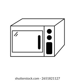 ícone de micro-ondas com fundo branco vetor ilustração stock