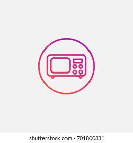 Microwave icon.gradient illustration isolated vector sign symbol