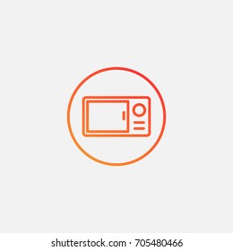 Microwave icon.gradient illustration isolated vector sign symbol