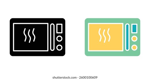 Microwave icons collection vectors for web ui