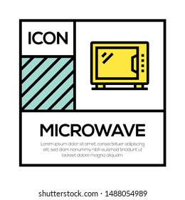 MICROWAVE AND ILLUSTRATION ICON CONCEPT