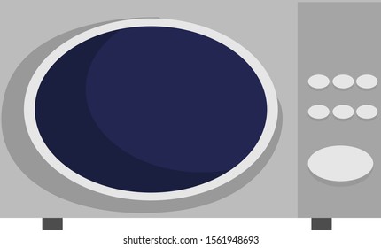 Microwave, illustration, vector on white background.
