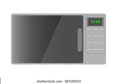 Microwave isolated on white background. Vector illustration