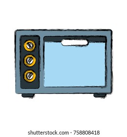 Microwave kitchen appliance icon vector illustration graphic design