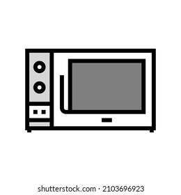 microwave kitchen electronic equipment color icon vector. microwave kitchen electronic equipment sign. isolated symbol illustration