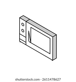 microwave kitchen electronic equipment isometric icon vector. microwave kitchen electronic equipment sign. isolated symbol illustration