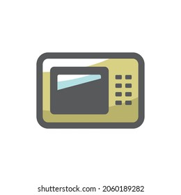 Equipo de cocina de microondas Icono del vector Ilustración de dibujos animados
