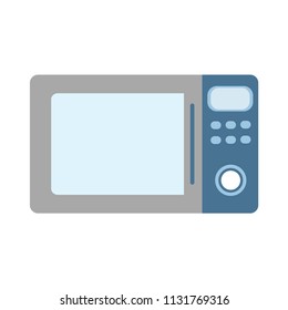 Microwave. Kitchen object. Warming up the food. Vector illustration. EPS 10.