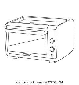 Microwave Line Drawing Clip Art 