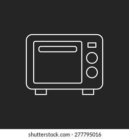 microwave line icon