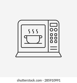 microwave line icon