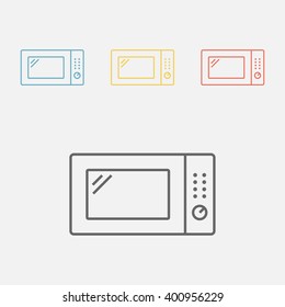 microwave line icon