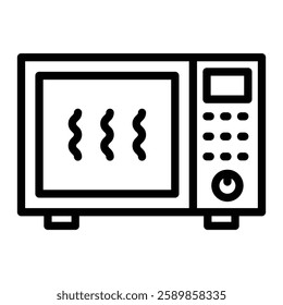 Microwave Line Icon Design For Personal And Commercial use