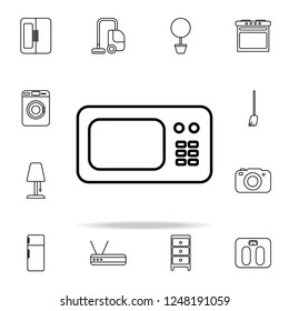 microwave line icon. home things icons universal set for web and mobile