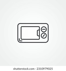 Mikrowellenliniensymbol. Mikrowellenumriss-Symbol.