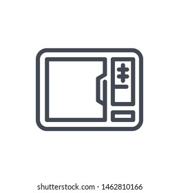 Microwave line icon. Vector outline sign.