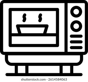Microwave Line Vector Icon Design