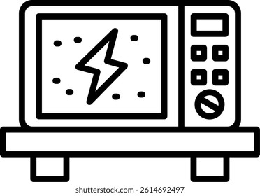 Microwave Line Vector Icon Design