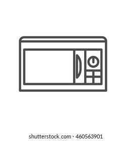 microwave linear icon. Thin line design