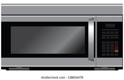 Microwave - modern kitchen equipment. Vector illustration.
