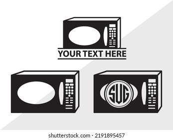 Microwave Monogram SVG Printable Vector Illustration svg