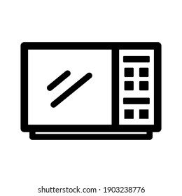 Microwave outline icon. Different electric icons. Different symbol in thin lines. Vector isolated illustration.