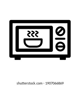 Microwave outline icon. Different electric icons. Different symbol in thin lines. Vector isolated illustration.