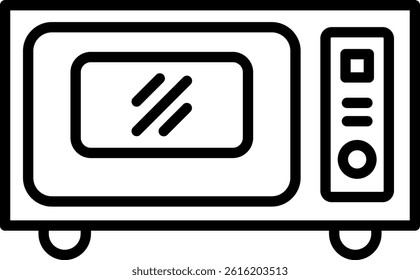 Microwave Outline icon vector illustration 
