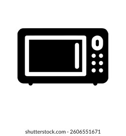 microwave outline isolated on white background
