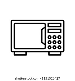 Microwave outline vector icon