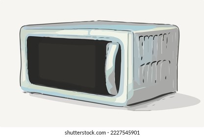 Horno de microondas, Cocina, Horno
Dibujo de dibujos animados de vectores de ilustración