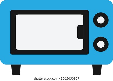 Microwave Oven Cooking Icon Vector Flat Illustration