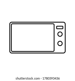 Microwave oven cooking vector icon. vector illustration