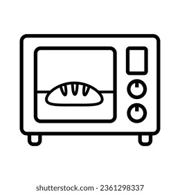 Icono del vector de cocción de microondas en el diseño de moda