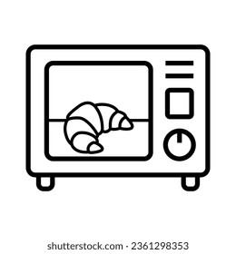 Microwave oven cooking vector icon on trendy design