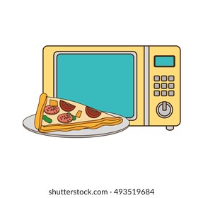 microwave oven with fast food