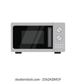 Microwave oven flat vector design isolated on a white background