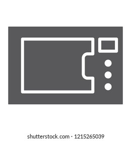 Microwave oven glyph icon, kitchen and electric, appliance sign, vector graphics, a solid pattern on a white background, eps 10.