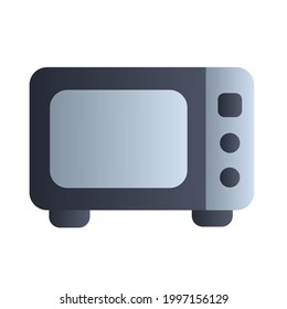 microwave oven with gradient color.  flat minimalist design vector eps 10