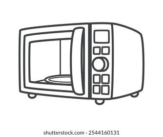 Forno de micro-ondas Eletrodomésticos. Ilustração vetorial.