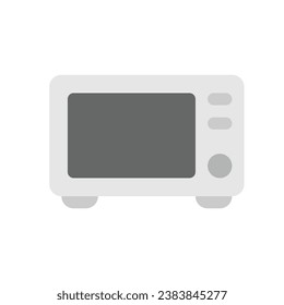 Microwave Oven Household appliances .Flat icon vector illustration. Editable stroke