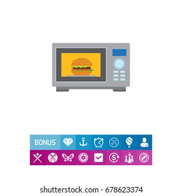 Microwave oven icon